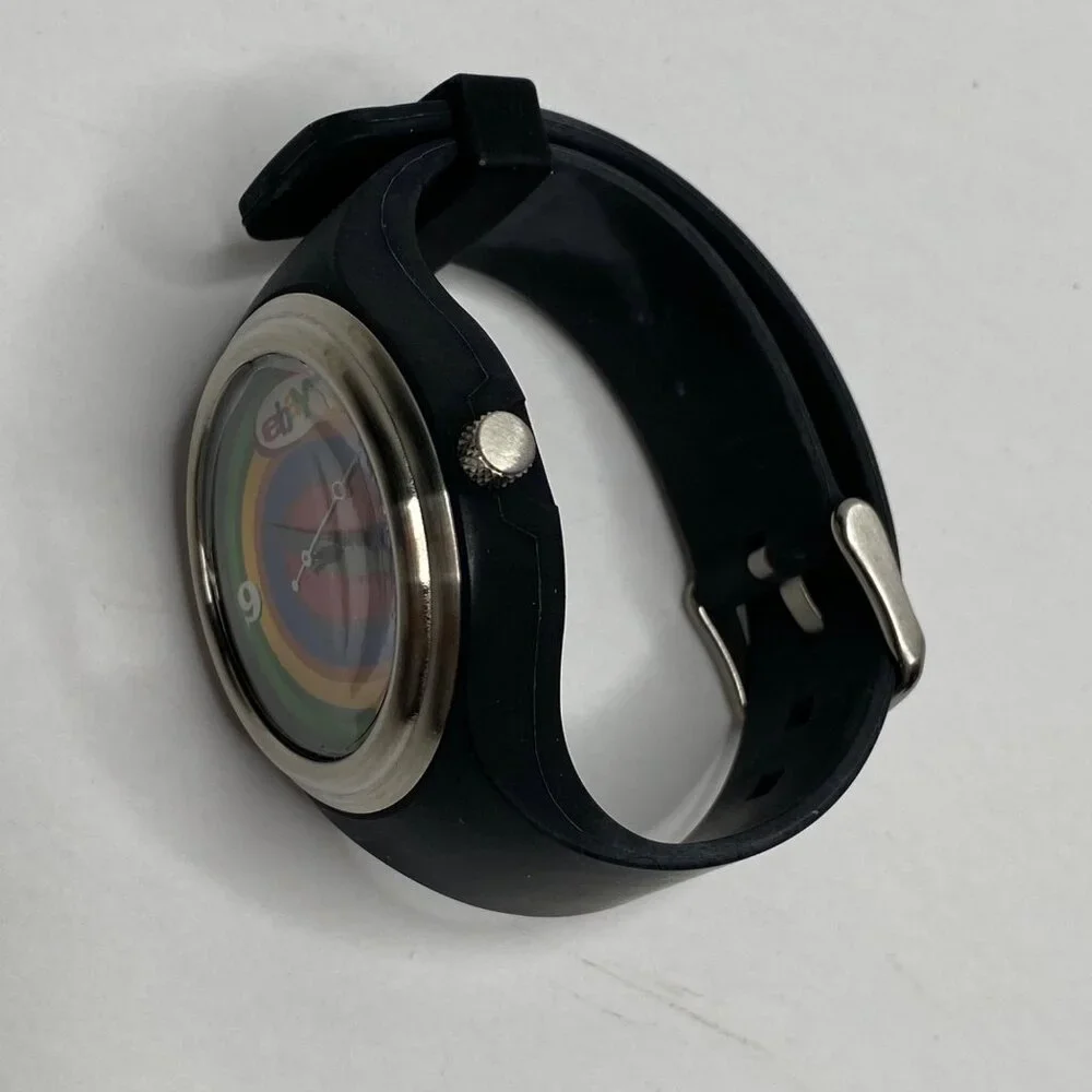 eBayana Bulls Eye Watch Official eBay Logo Meg 2003 Silver Tin